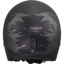 Шлем LS2 OF599 SPITFIRE II WILLY BLACK GREY-06