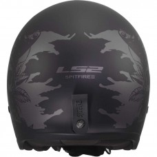 Шлем LS2 OF599 SPITFIRE II WILLY BLACK GREY-06