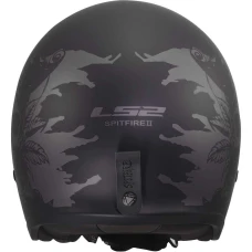 Шлем LS2 OF599 SPITFIRE II WILLY BLACK GREY-06