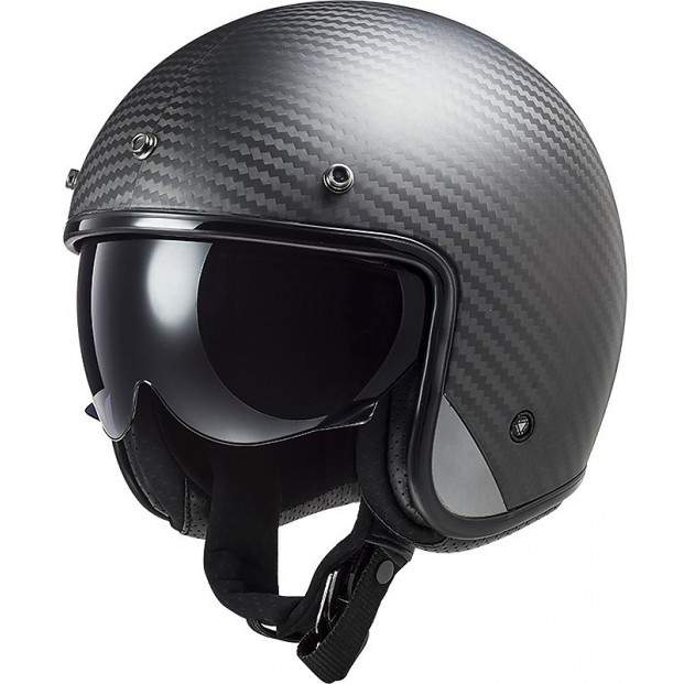 Шлем LS2 OF601 BOB SOLID MATTE CARBON-013