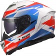 Шлем LS2 FF818 STORM III KOMAI WHITE BLUE RED
