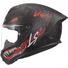 Шлем LS2 FF820 RAPID III KAIJU II BLACK RED WHITE