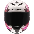 Шлем LS2 FF820 RAPID III POPPIES II WHITE PINK