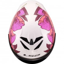 Шлем LS2 FF820 RAPID III POPPIES II WHITE PINK