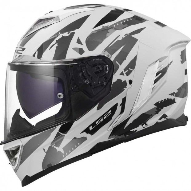 Шлем LS2 FF818 STORM III KAOS WHITE GREY