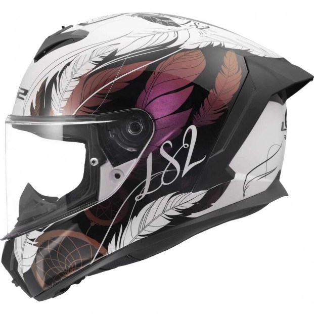 Шлем LS2 FF820 RAPID III BOHO WHITE BLACK PINK
