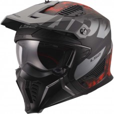 Шлем LS2 OF606 DRIFTER GAS GREY RED-06