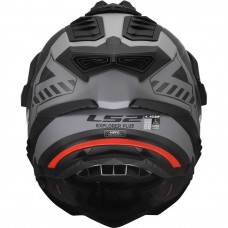 Шлем LS2 MX701 EXPLORER HEXA BLACK RED GREY-06