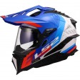 Шлем LS2 MX701 EXPLORER HEXA WHITE BLUE RED-06