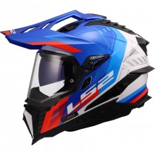 Шлем LS2 MX701 EXPLORER HEXA WHITE BLUE RED-06