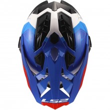 Шлем LS2 MX701 EXPLORER HEXA WHITE BLUE RED-06