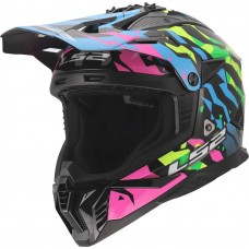 Шлем LS2 MX708 FAST II GROTESK BLUE PINK GREEN-06