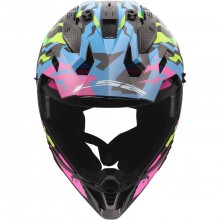 Шлем LS2 MX708 FAST II GROTESK BLUE PINK GREEN-06
