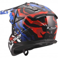 Шлем LS2 MX708 FAST II GROTESK WHITE BLUE RED-06