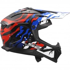 Шлем LS2 MX708 FAST II GROTESK WHITE BLUE RED-06