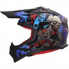 Шлем LS2 MX708 FAST II ZOMBIE II BLACK RED BLUE-06