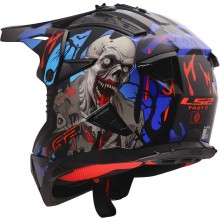 Шлем LS2 MX708 FAST II ZOMBIE II BLACK RED BLUE-06