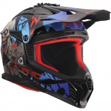 Шлем LS2 MX708 FAST II ZOMBIE II BLACK RED BLUE-06