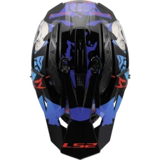 Шлем LS2 MX708 FAST II ZOMBIE II BLACK RED BLUE-06
