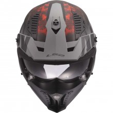 Шлем LS2 OF606 DRIFTER GAS GREY RED-06