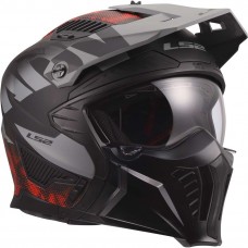 Шлем LS2 OF606 DRIFTER GAS GREY RED-06