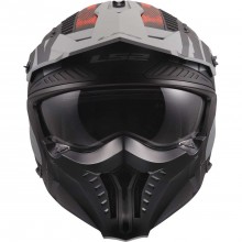 Шлем LS2 OF606 DRIFTER GAS GREY RED-06