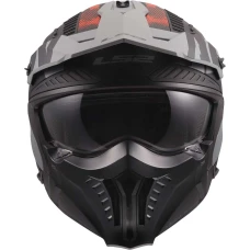 Шлем LS2 OF606 DRIFTER GAS GREY RED-06