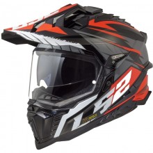 Шлем LS2 MX701 EXPLORER SPIRE BLACK TITANIUM RED-06