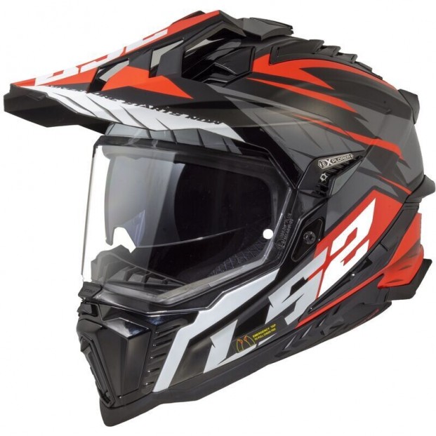 Шлем LS2 MX701 EXPLORER SPIRE BLACK TITANIUM RED-06