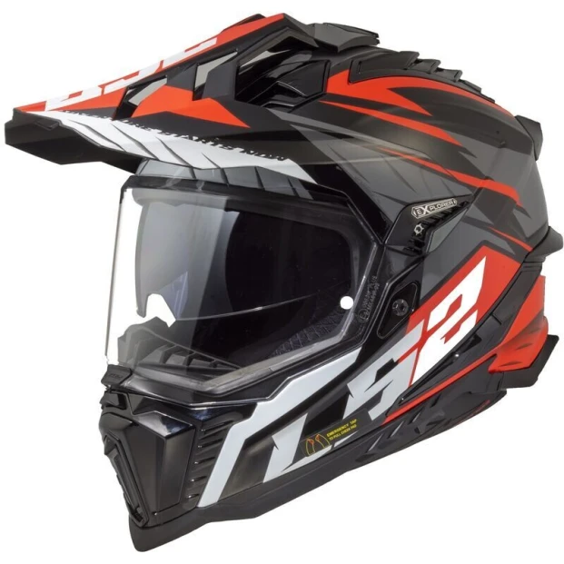 Шлем LS2 MX701 EXPLORER SPIRE BLACK TITANIUM RED-06
