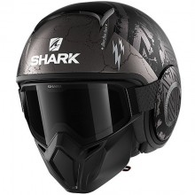 Шлем STREET-DRAK Crower Mat Black Anthracite Matt Silver KAS