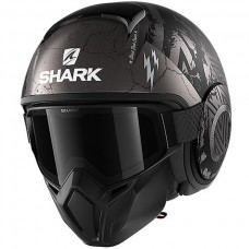 Шлем STREET-DRAK Crower Mat Black Anthracite Matt Silver KAS