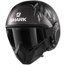 Шлем STREET-DRAK Crower Mat Black Anthracite Matt Silver KAS