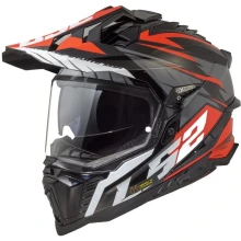 Шлем LS2 MX701 EXPLORER SPIRE BLACK TITANIUM RED-06