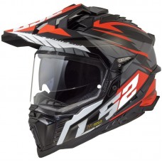 Шлем LS2 MX701 EXPLORER SPIRE BLACK TITANIUM RED-06