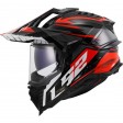 Шлем LS2 MX701 EXPLORER SPIRE BLACK TITANIUM RED-06