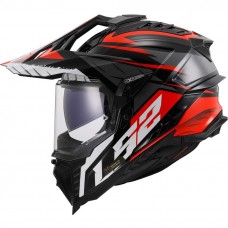 Шлем LS2 MX701 EXPLORER SPIRE BLACK TITANIUM RED-06