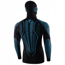 Фуфайка с длиным рукавом термо REBELHORN с балаклавой THERM II 2W1 BLACK/BLUE