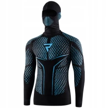 Фуфайка с длиным рукавом термо REBELHORN с балаклавой THERM II 2W1 BLACK/BLUE