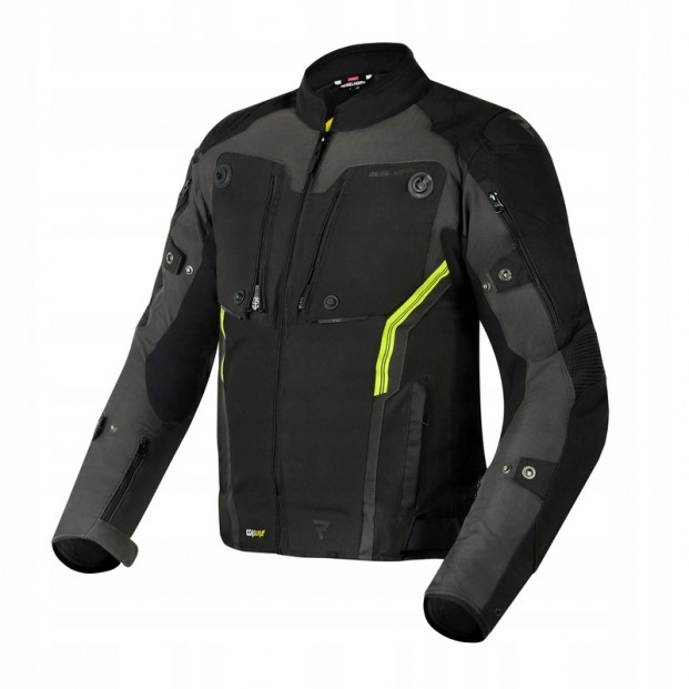 Куртка текстильная REBELHORN BORG BLACK/DARK GREY/FLO YELLOW