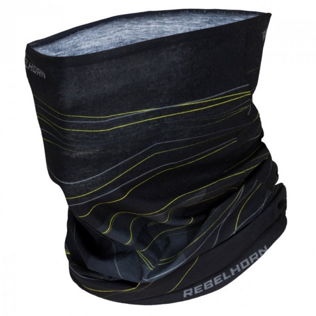 Снуд-воротник REBELHORN DUCT NECKWEAR/TUBULAR BLACK/GREY/FLUO YELLOW