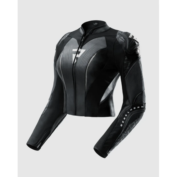 Куртка кожаная женская REBELHORN DIVA RS BLACK WHITE