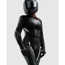 Куртка кожаная женская REBELHORN DIVA RS BLACK WHITE