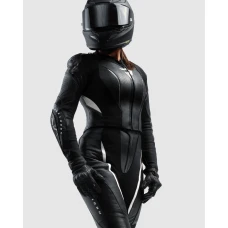 Куртка кожаная женская REBELHORN DIVA RS BLACK WHITE