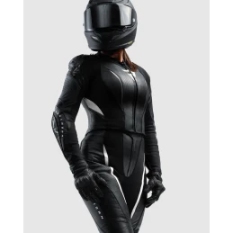 Куртка кожаная женская REBELHORN DIVA RS BLACK WHITE