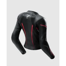 Куртка кожаная женская REBELHORN DIVA ST BLACK RED WHITE