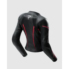 Куртка кожаная женская REBELHORN DIVA ST BLACK RED WHITE