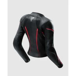 Куртка кожаная женская REBELHORN DIVA ST BLACK RED WHITE
