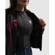 Куртка кожаная женская REBELHORN DIVA ST BLACK RED WHITE