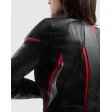 Куртка кожаная женская REBELHORN DIVA ST BLACK RED WHITE